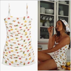 We Wore What Ronnie Dress Fruits M NWT